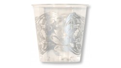 10  Bicchieri Kristall ARGENTO in plastica - NOBLESSE ARGENTO - addobbo decoro tavola
