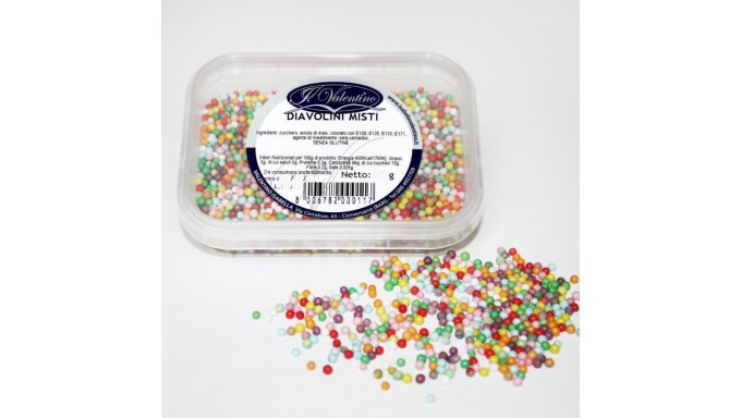 Decorazioni di zucchero per dolci Diavolini Diavolina 40gr - colorati multicolor