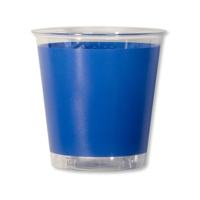 10 Bicchieri BLU COBALTO in plastica Kristal - addobbo decoro tavola