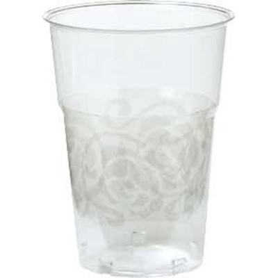 10 Bicchieri in Plastica trasparenti - Rose Argento - addobbo decoro tavola