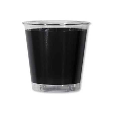 10 Bicchieri NERO in plastica Kristal - addobbo decoro tavola
