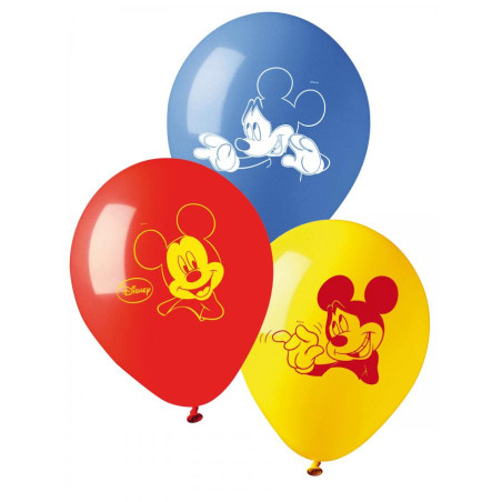 10 PALLONCINI in LATTICE Topolino - Mickey Mouse Club House - per feste, COMPLEANNO
