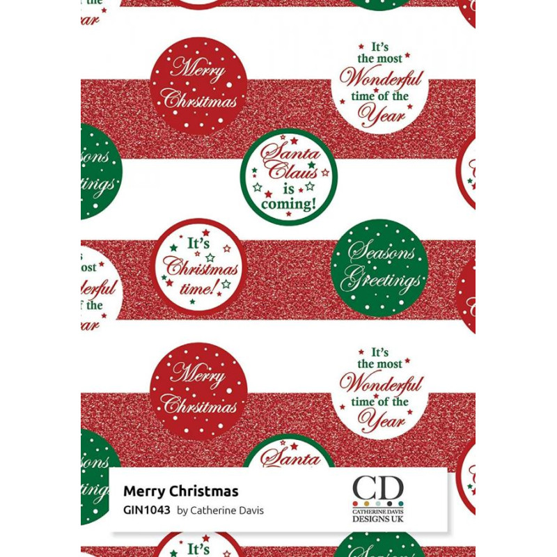 2 Fogli Carta da REGALO NATALIZZIA Instawrap Merry Christmas - 50x70cm