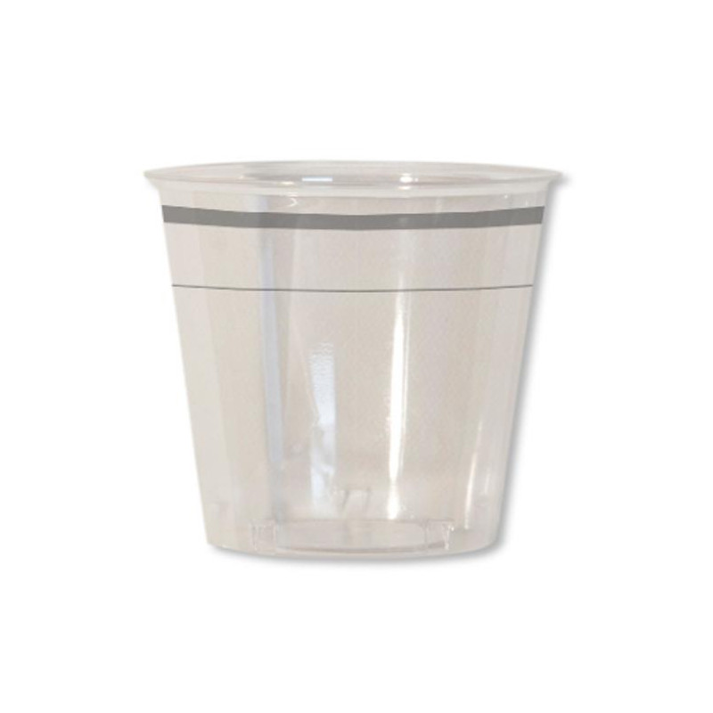 8 Bicchieri Kristall ARGENTO in plastica - CLASSIC SILVER - addobbo decoro tavola