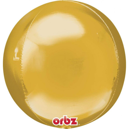 BUBBLES palloncino ORBZ ORO 16/40cm - pallone sfera - fornito sgonfio