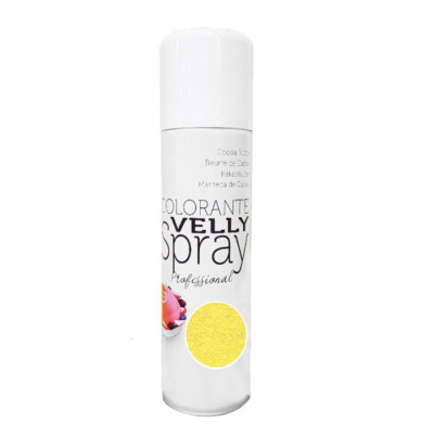 Colorante Alimentare VELLY GIALLO Spray Professional Effetto Vellutato - 250ml