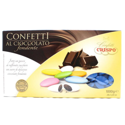 Confetti BLU al cioccolato fondente - confetti BLU CRISPO confezione 1kg
