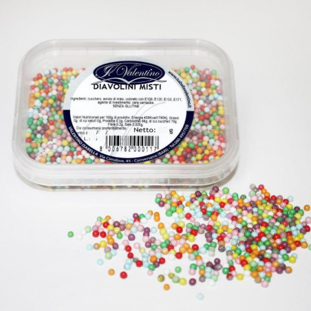 Decorazioni di zucchero per dolci Diavolini Diavolina 40gr - colorati multicolor