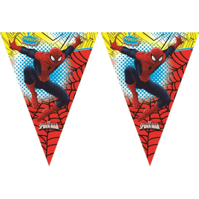 FESTONE bandierine Spiderman Ultimate Uomo Ragno - 2,3mt