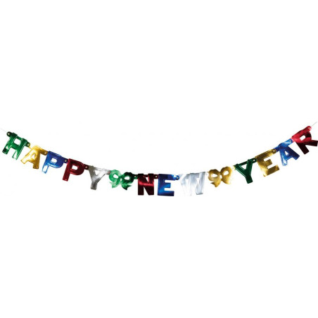 FESTONE scritta HAPPY NEW YEAR (buon anno nuovo) - ghirlanda decorazione in carta