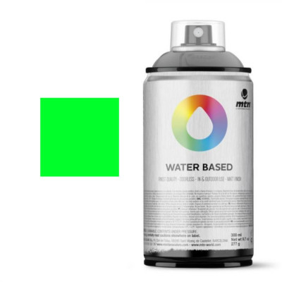 Montana Bomboletta Spray a Base d'acqua - Fluorescent GREEN - 300 ml