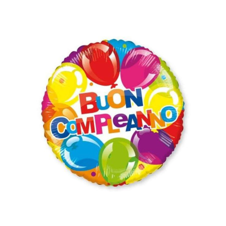 Palloncino foil mylar Buon Compleanno stampa palloni - 46 cm