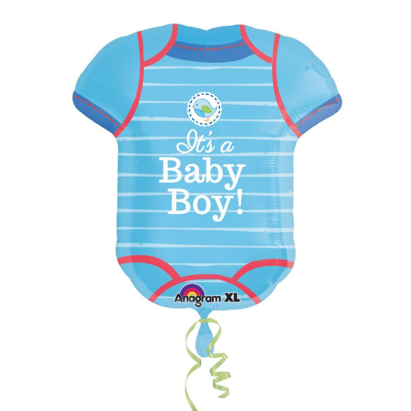 Amscan Pallone PALLONCINO in foil MYLAR Welcome Baby Boy Benvenuto Nascita Bimbo 43cm 