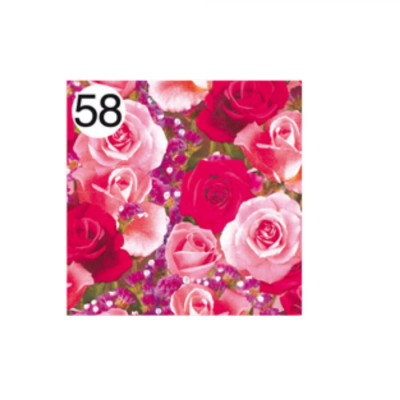 Rotolo Carta da confezione REGALO ROSE amore - 2 Fogli da 70x100cm