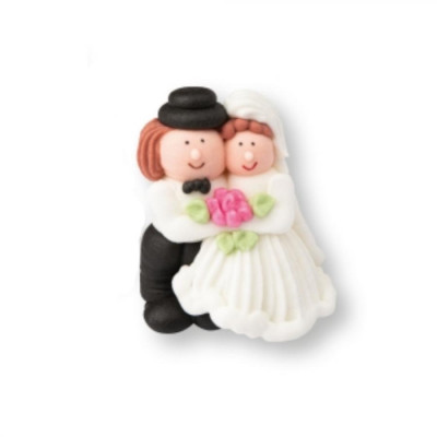 Sposi in Zucchero - Cake Topper - Decorazione Torta o Dolci 3D