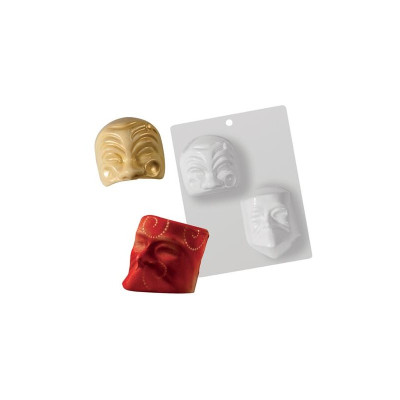 Stampo in plastica per maschera in cioccolato - carnevale veneziana Larva o Volto