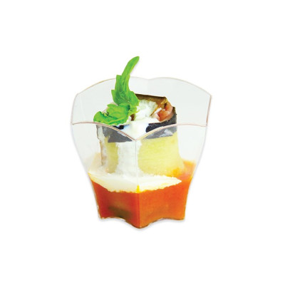 12pz Coppette esagonali - Finger Food in plastica trasparente - 6x4,5cm