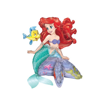 Pallone PALLONCINO in foil MYLAR SIRENETTA Ariel - principessa Disney - 45X20cm